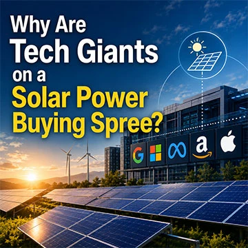 Kodėl technologijų milžinai perka saulės energiją?